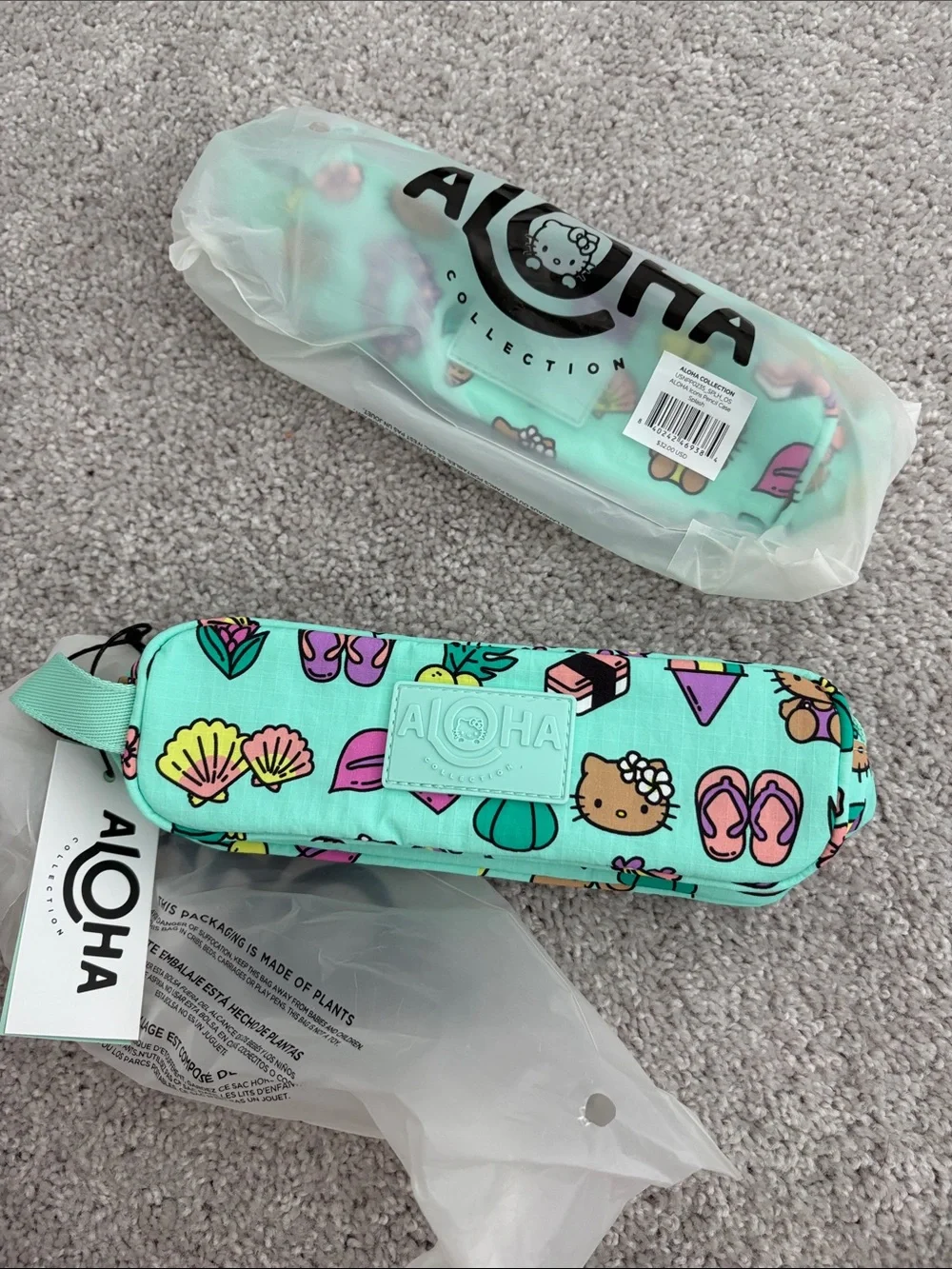 ALOHA Collection Hello Kitty Hawaii Exclu. Nylon Pencil Case Aloha Icons Splash